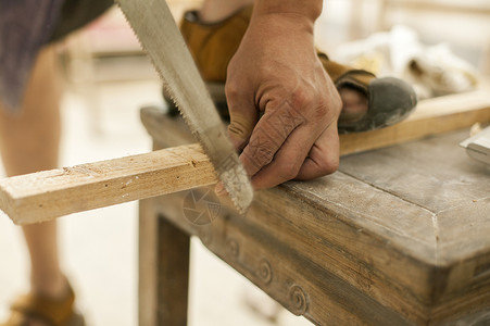 锯鳐元素木匠工艺背景