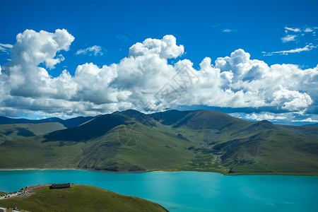 登山口号素材西藏羊湖羊卓雍措背景