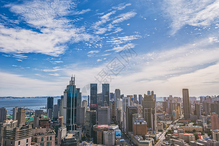 滨海酒店大连城市风光建筑背景