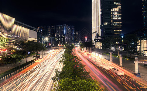 车流轨迹城市车轨夜景图片背景