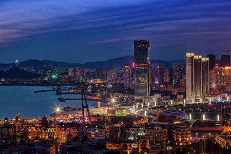 星海湾夜景星海湾广场高清图片