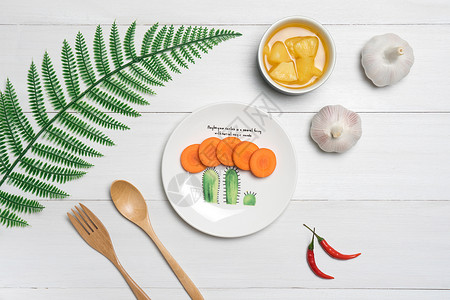 黄瓜设计素材创意烹饪食材摆盘素材背景