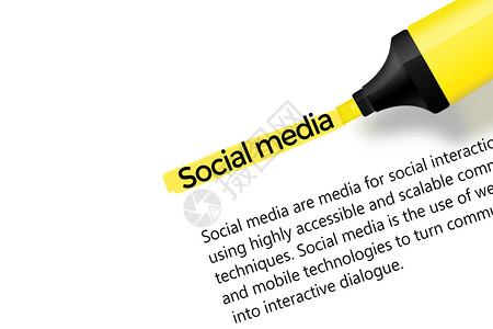 黄色标记网络社交媒体设计图片