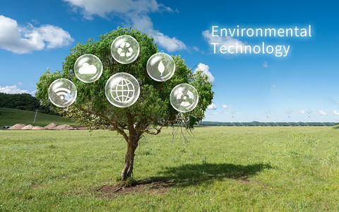 绿色村庄环保科技设计图片