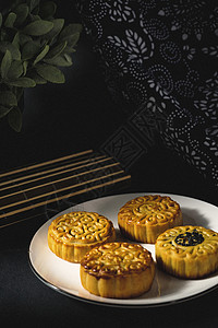中国风菜谱中国风月饼图片背景