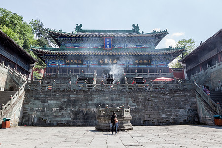 地景艺术武当山玄帝殿背景