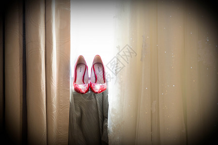 婚礼婚鞋背景图片