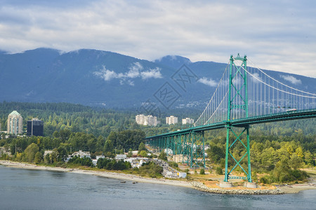 横贯加拿大公路温哥华狮门桥背景