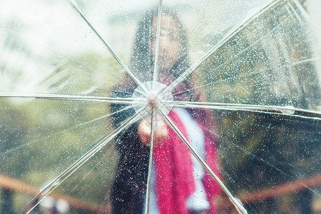 女孩唯美浪漫壁纸最美不过下雨天背景