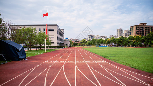 学校的跑道背景图片