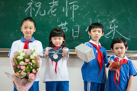 教师节老师与学生图片