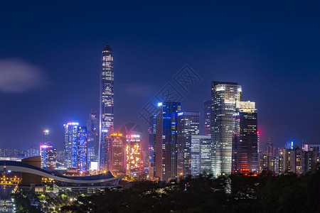 夜景深圳市民中心背景图片