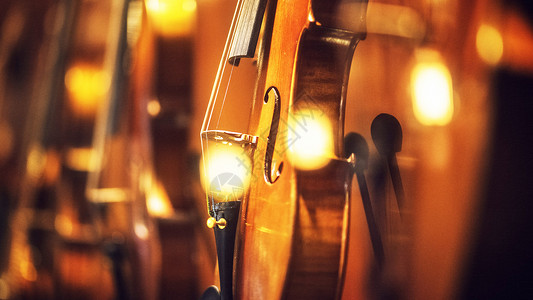 经典音乐光晕中的小提琴背景