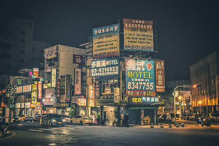 台湾街景背景图片