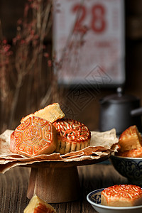 中秋佳节中式月饼高清图片