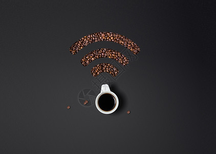 WIFI咖啡背景图片