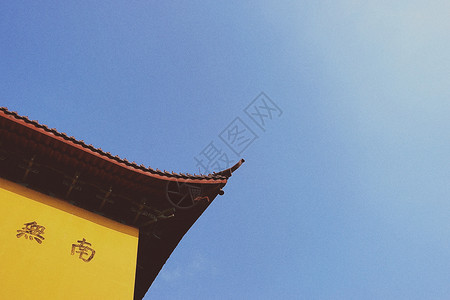 手写中国元素佛中国元素庙宇建筑背景