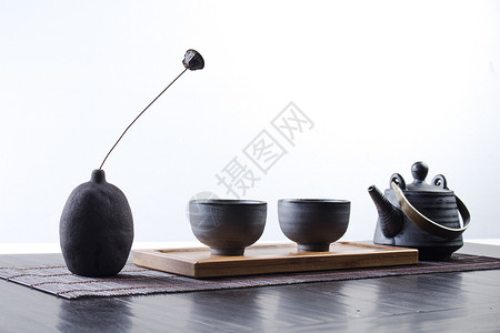 瓷器文化中式茶壶背景
