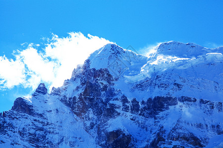 雪山冰川近景背景图片