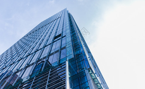 大气蓝色商务科技上海现代建筑商场大厦背景