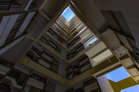 建筑俯视线条香港居民大楼俯视背景
