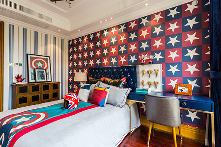 星星灯效图标可爱的儿童卧室背景