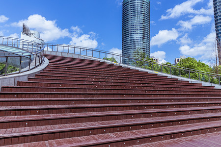 桥阶梯上海公园设施桥与座位设计背景