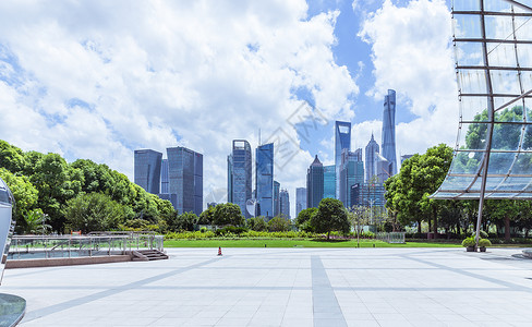 陆家嘴广场浦东陆家嘴现代建筑背景