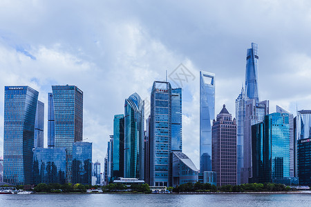 大气写字楼浦东陆家嘴现代建筑背景