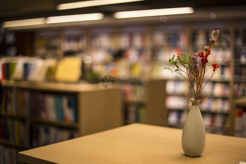 图书馆里的静物图片