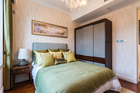 卧房装饰设计布置温馨的小卧室背景