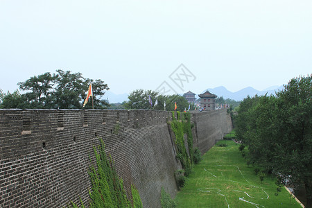 卫国戍边厚重的城墙背景