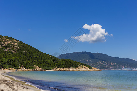 天气很好美丽七星湾的海边背景