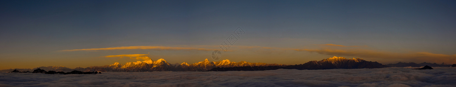 冬季的风素材日照贡嘎群山背景