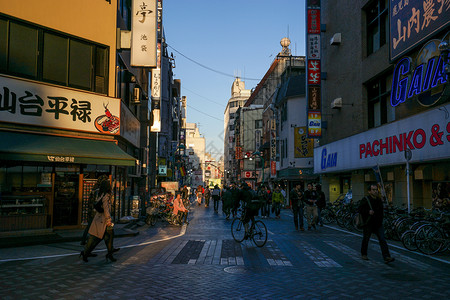 东京购物街景高清图片