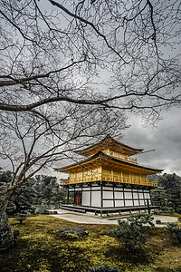 京都金阁寺旅游目的地鹿苑寺高清图片