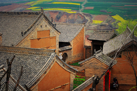 秦岭旅游白鹿原全景背景