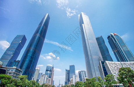 新世界广场广州国际金融中心背景