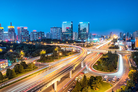 北京马甸桥夜景高清图片