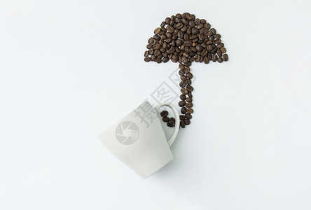 咖啡豆创意摆拍图片