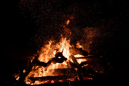 百度火的素材燃烧的篝火背景