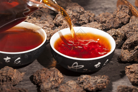 普洱茶茶叶种荚高清图片