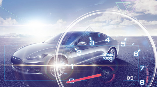 充电速度智能汽车科技设计图片