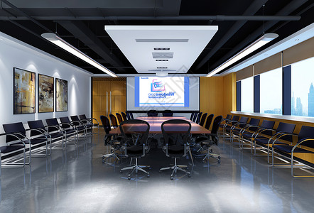 会议室大厅大型会议室效果图背景