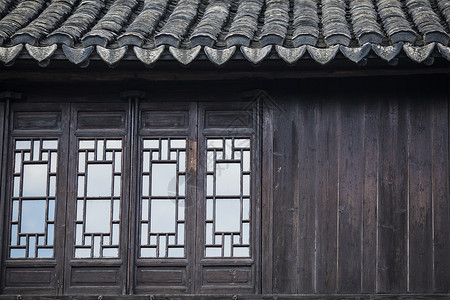 古风花纹边框中国元素的窗背景