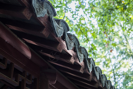 古代雕花漆台中国元素徽派建筑背景