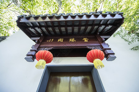 挂门环中国元素古建筑背景