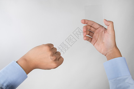 双手点触透明手机手势底图背景图片