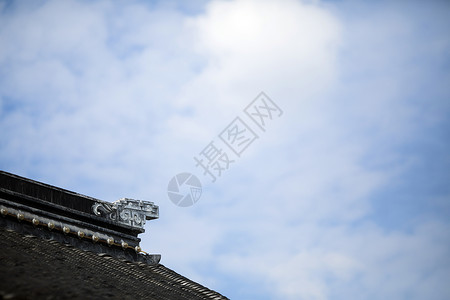 极简中国风古建筑背景图片