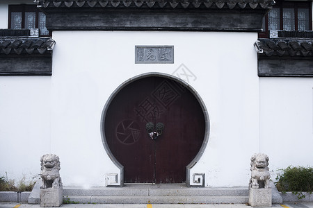 徽派元素中国风极简设计建筑背景